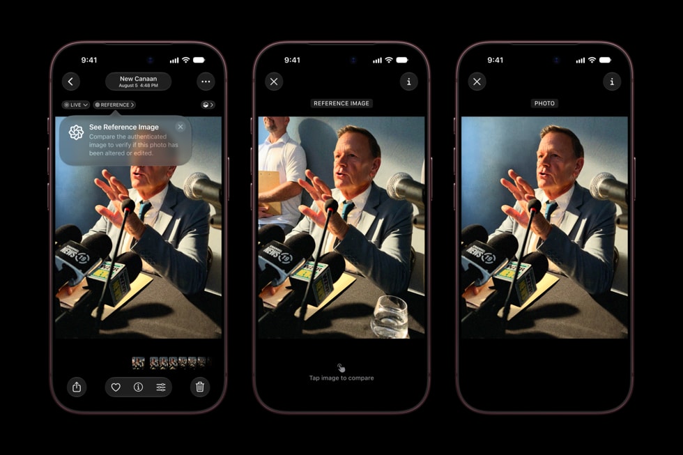 iPhone 18 Pro Apple Reference Image karşılaştırma ekranı
