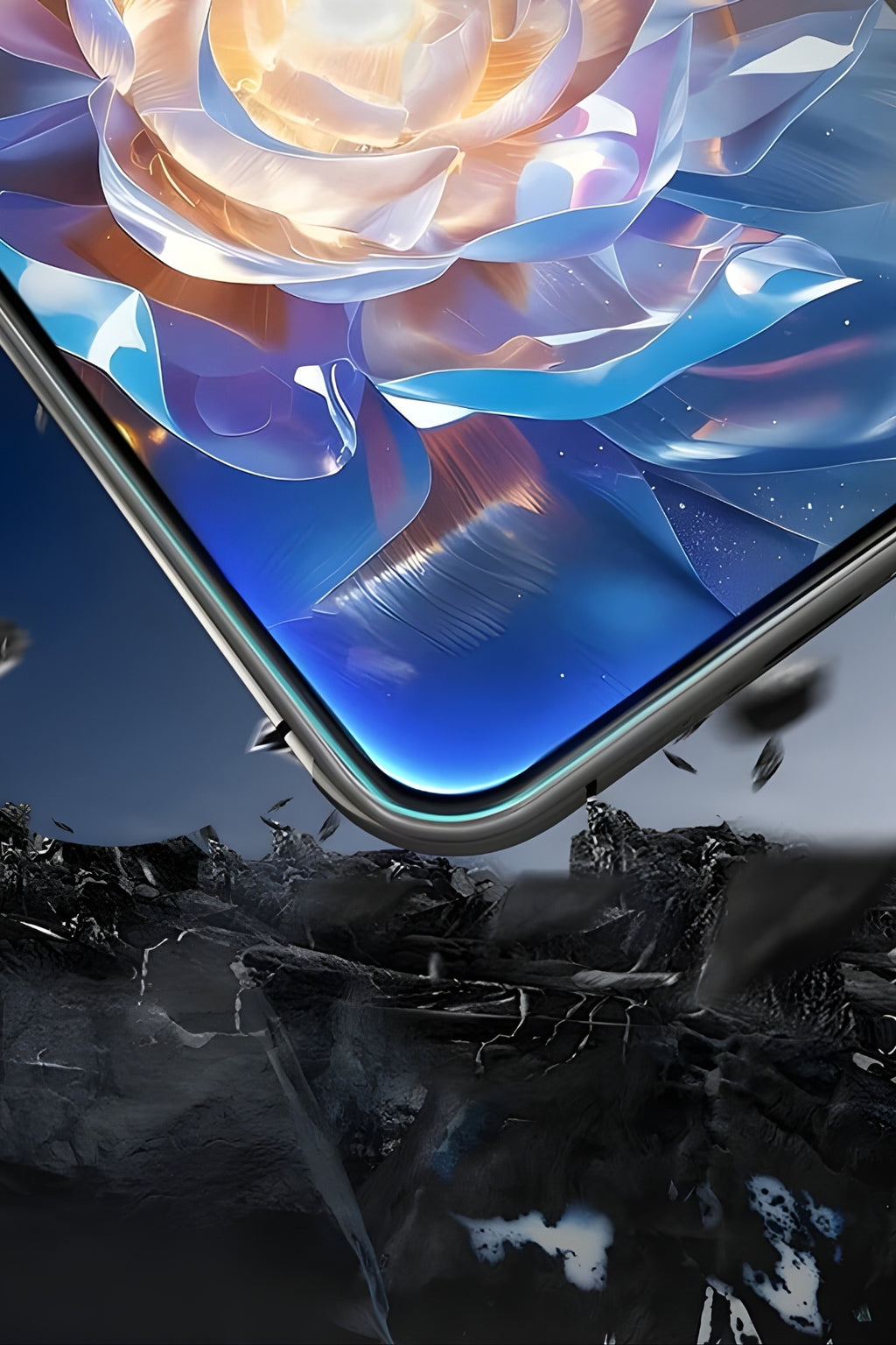 iPhone 15 Pro Temperli Cam Ekran Koruyucu | Mohseven Safir Kaplama HD 3D Glue - 40KG Darbe Dayanımı