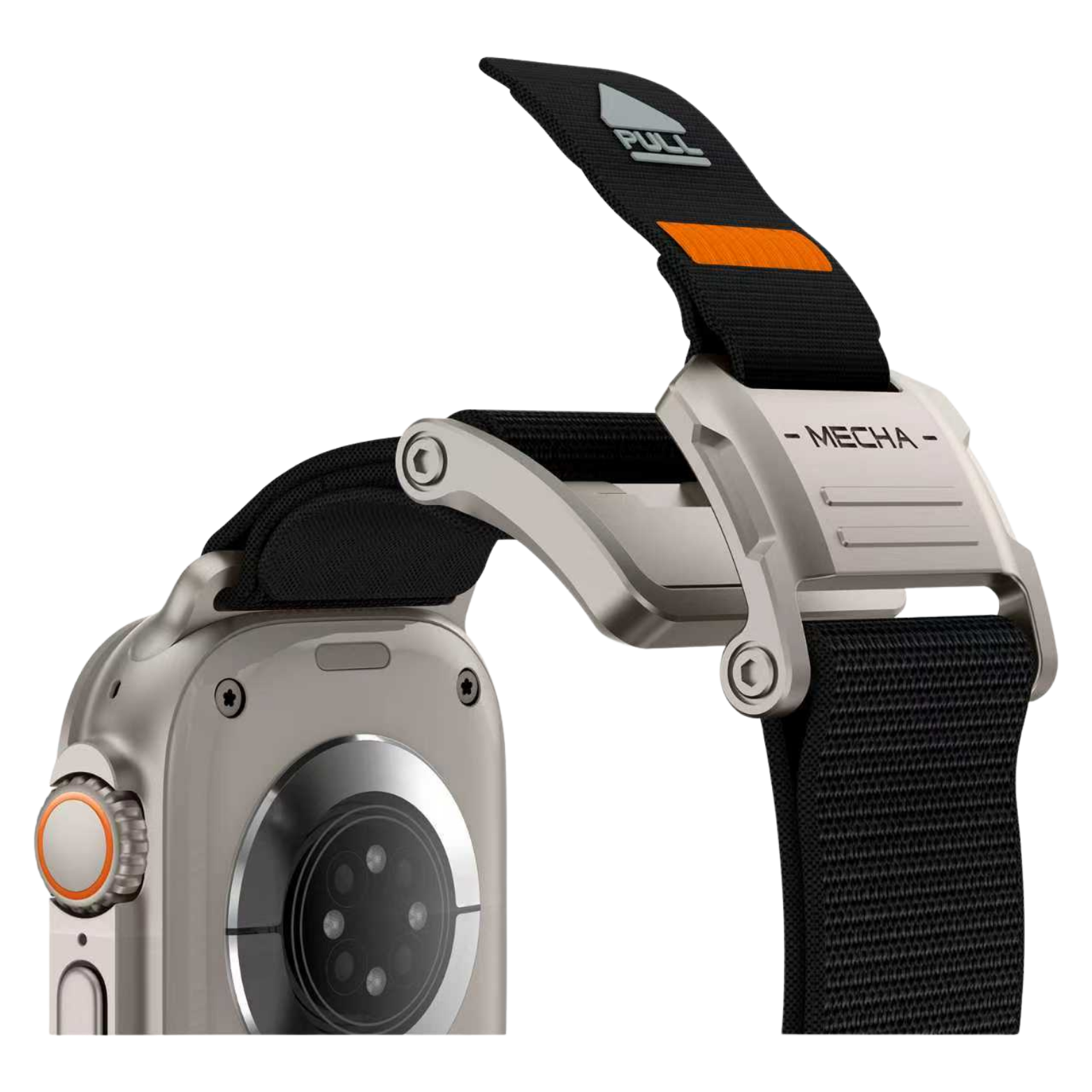 Mecha Band Sport Tarzı 301 Paslanmaz Çelik Manyetik Bağlantı iwatch S & Ultra 44MM~49MM