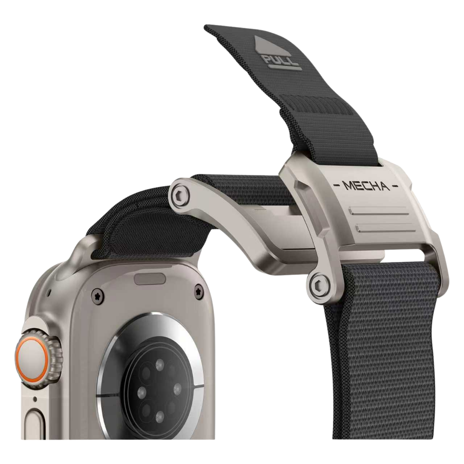Mecha Band Sport Tarzı 301 Paslanmaz Çelik Manyetik Bağlantı iwatch S & Ultra 44MM~49MM