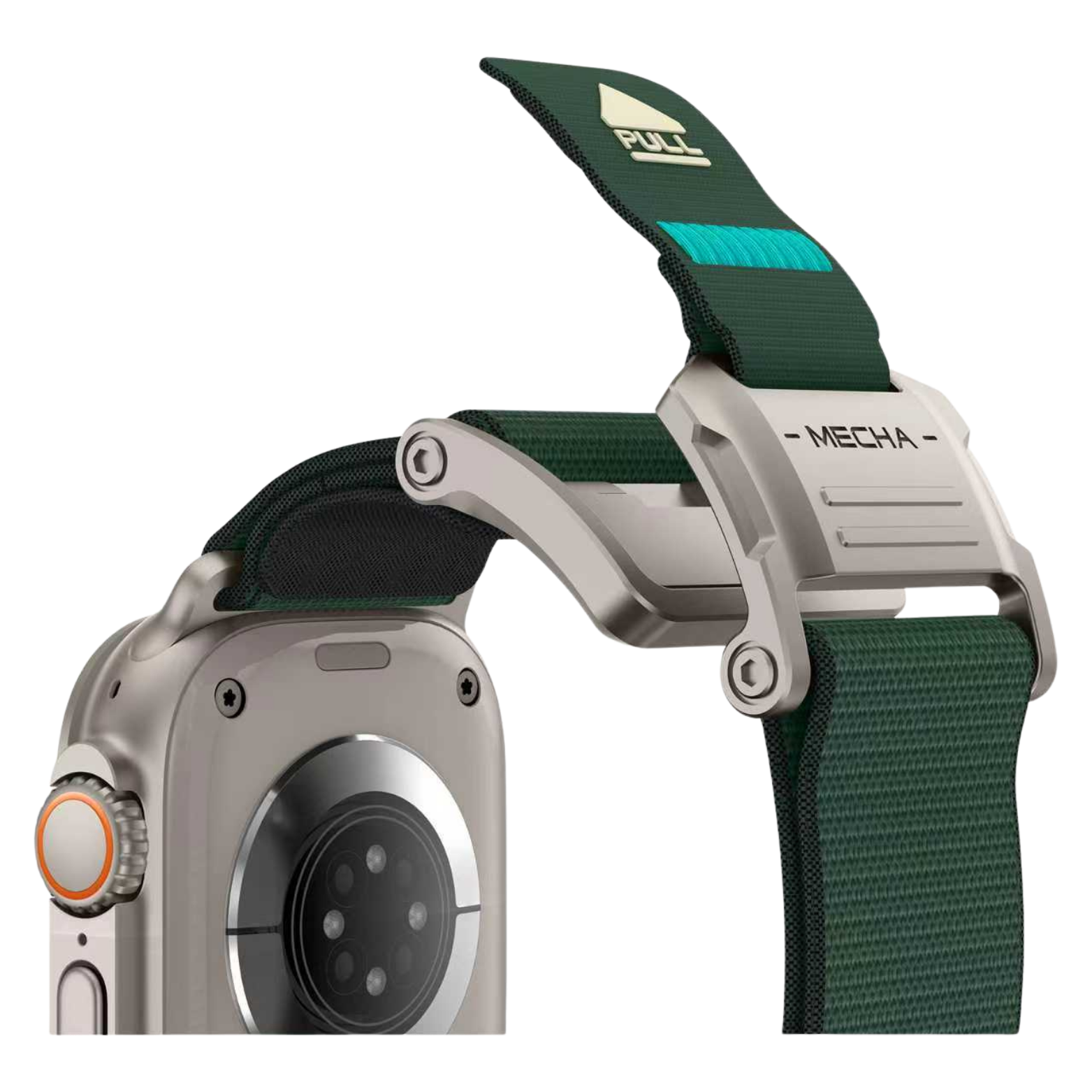 Mecha Band Sport Tarzı 301 Paslanmaz Çelik Manyetik Bağlantı iwatch S & Ultra 44MM~49MM