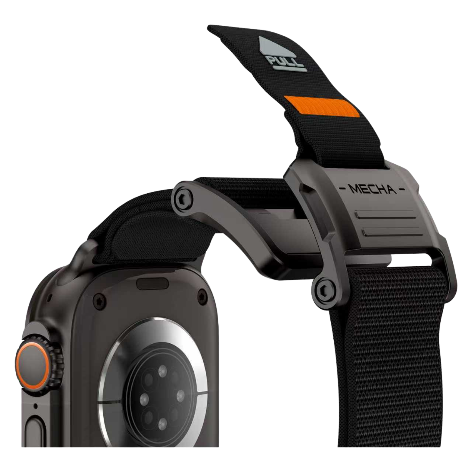Mecha Band Sport Tarzı 301 Paslanmaz Çelik Manyetik Bağlantı iwatch S & Ultra 44MM~49MM