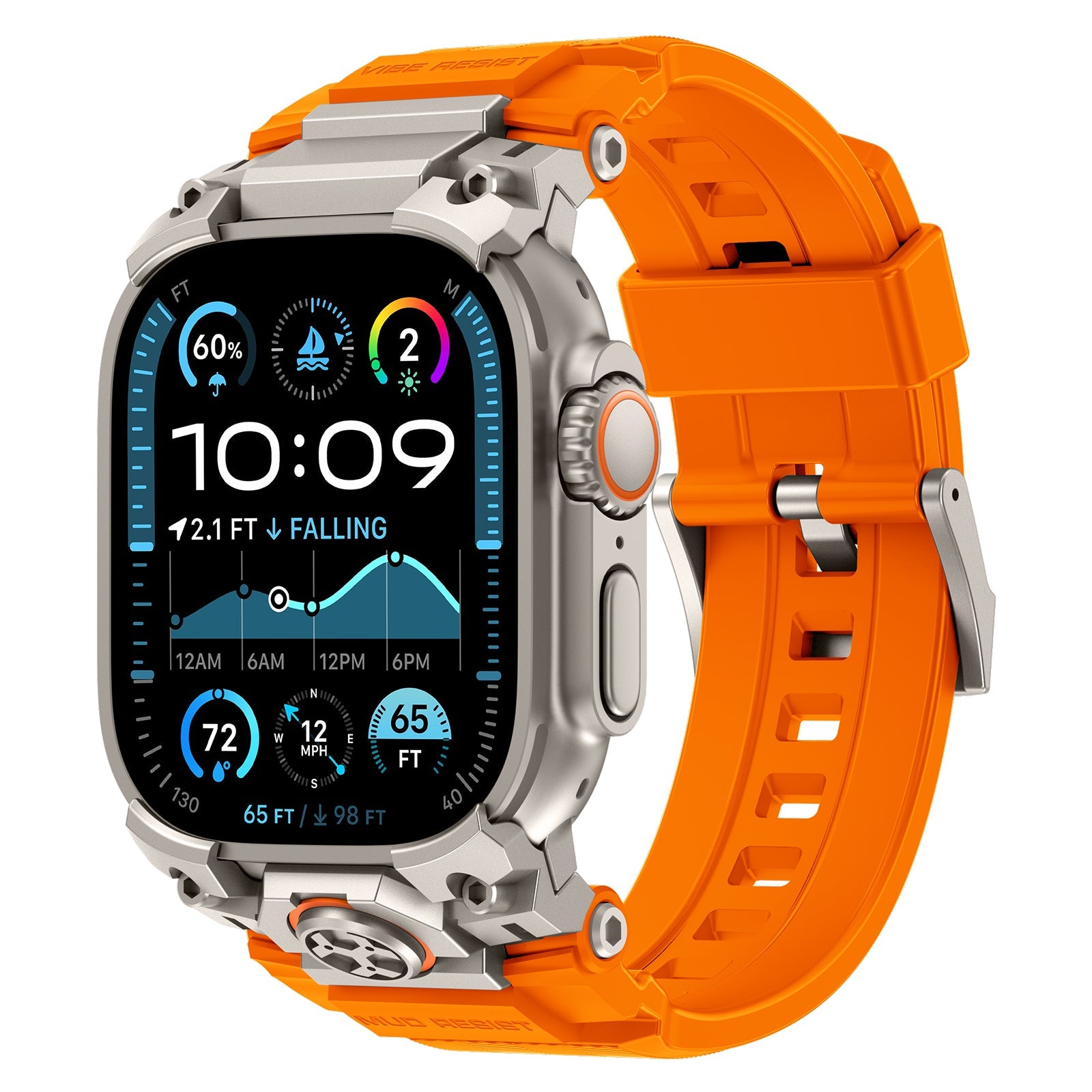 Zırh Kordon Sert Adam Stili 301 Paslanmaz Çelik iwatch Ultra 49MM