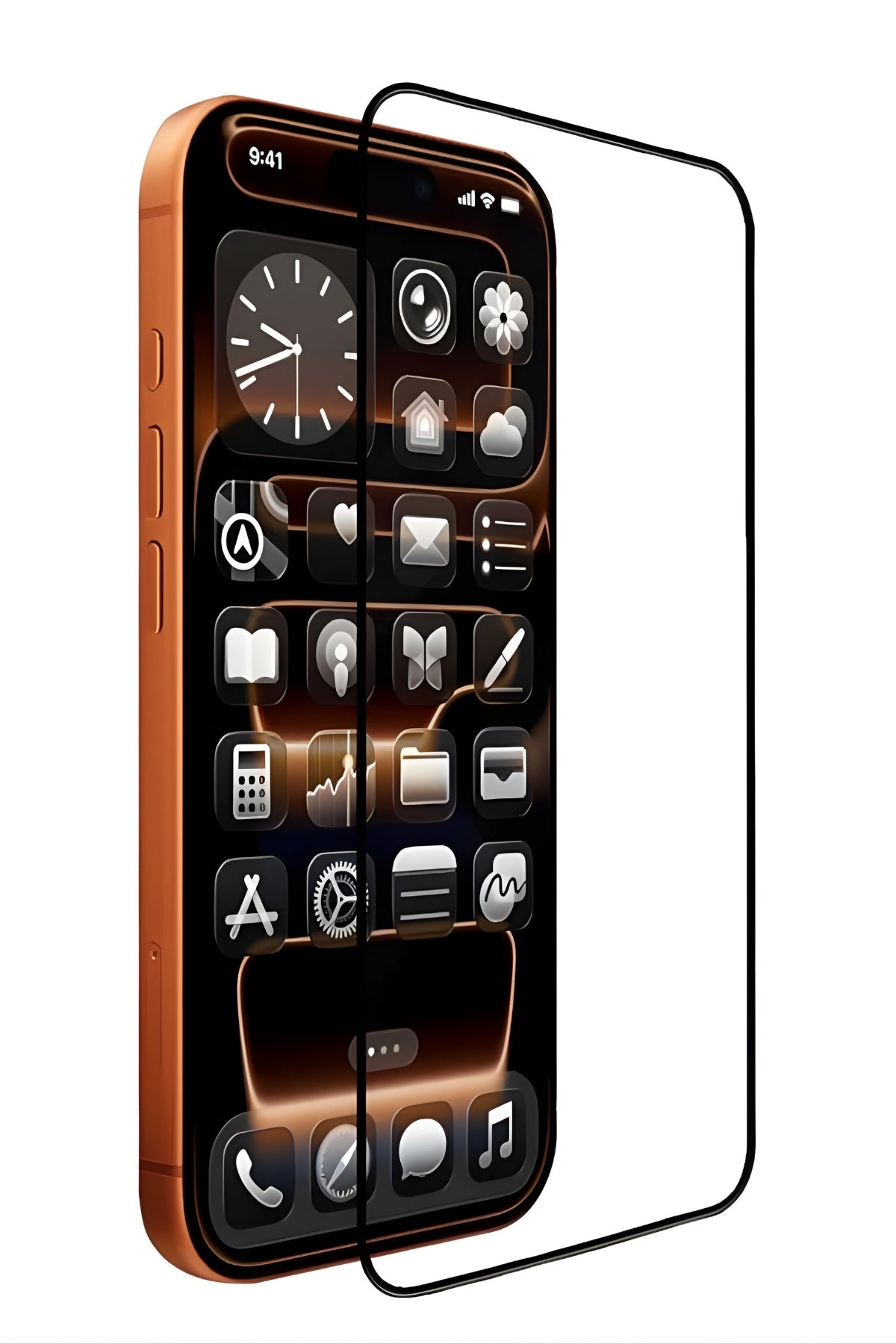 iPhone 17 Pro Max Temperli Cam Ekran Koruyucu | Mohseven Safir Kaplama HD 3D Glue - 40KG Darbe Dayanımı