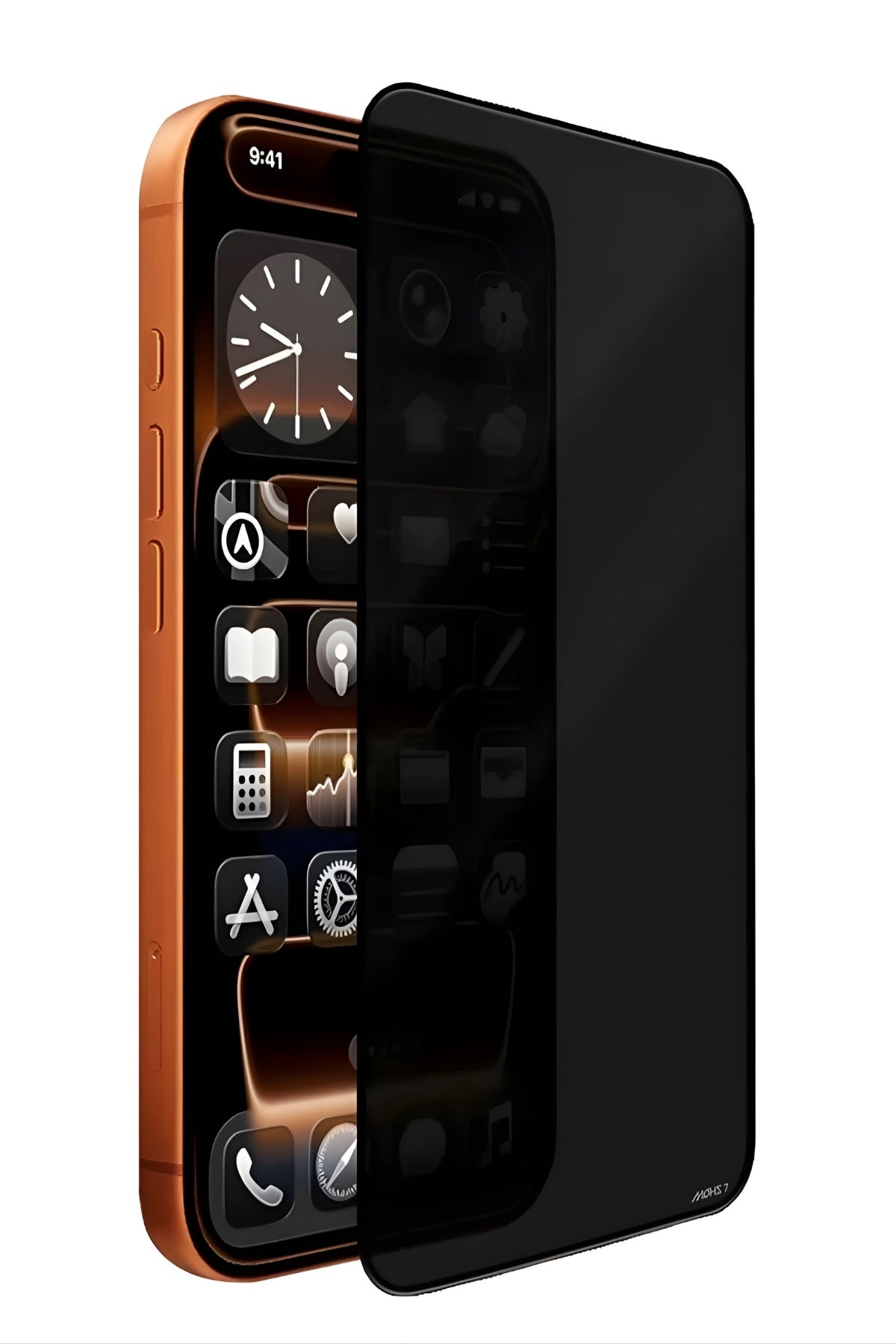 iPhone 17 Pro Max Temperli Cam Ekran Koruyucu | Mohseven Safir Kaplama 3D Glue Privacy Hayalet - 40KG Darbe Dayanımı