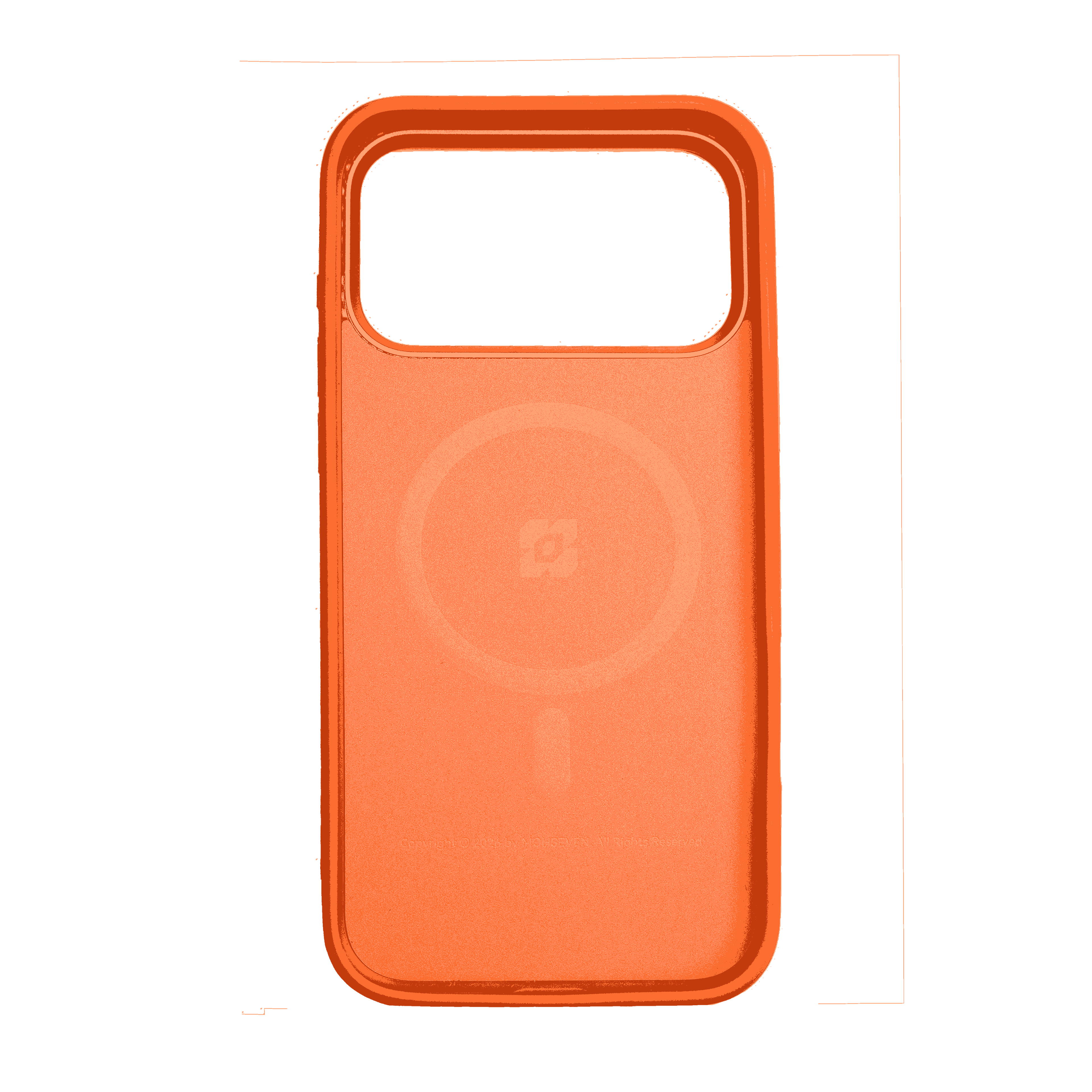 Iphone Aramid fiber full-coverage phone case ultimate protection orange