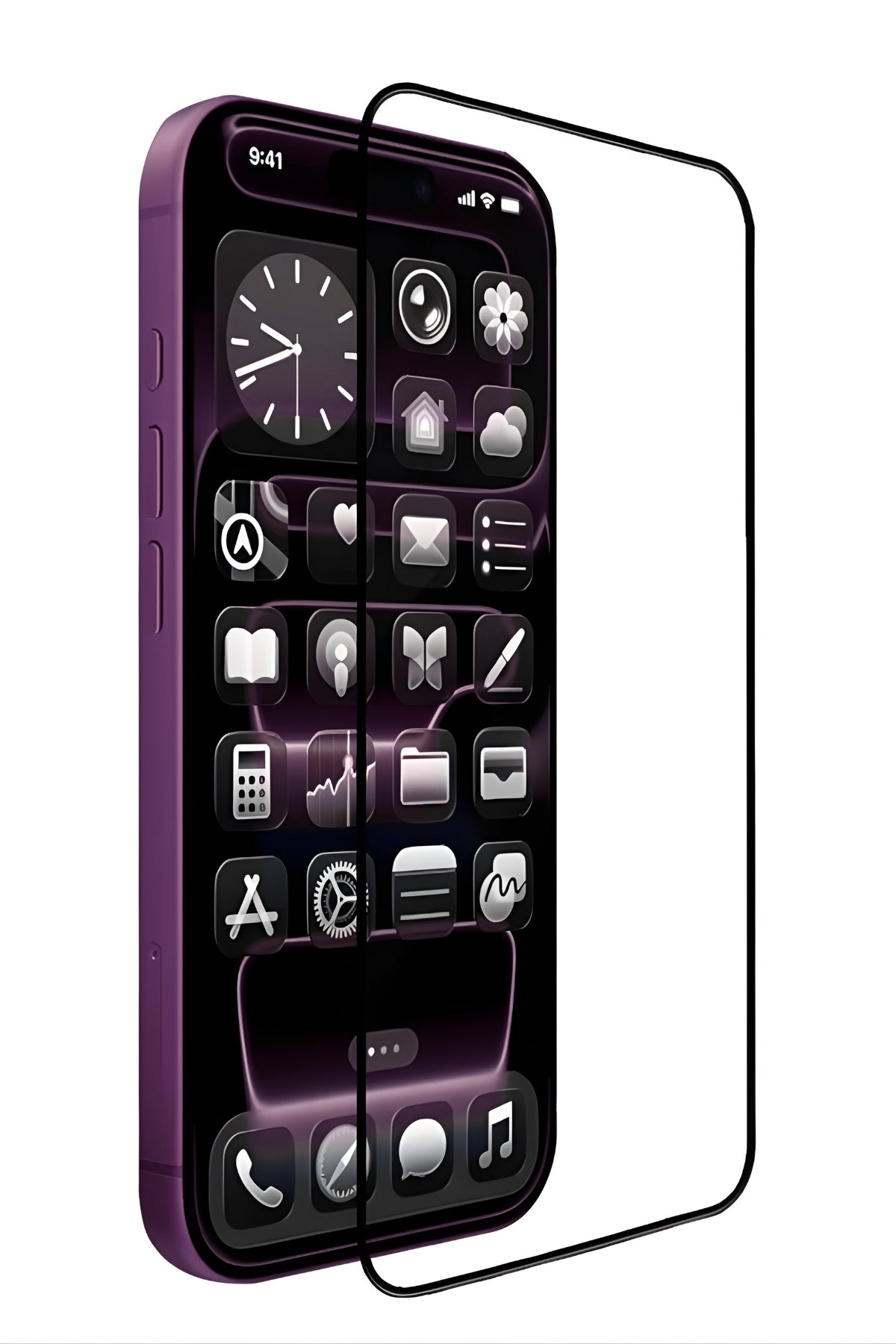 iPhone 14 Pro Max Temperli Cam Ekran Koruyucu | Mohseven Safir Kaplama HD - 40KG Darbe Dayanımı