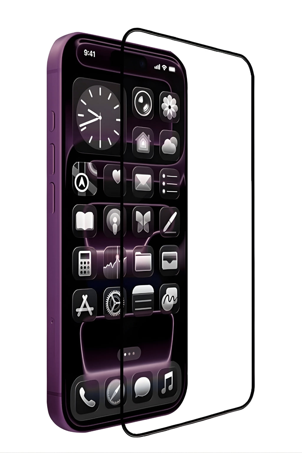 iPhone 14 Pro Temperli Cam Ekran Koruyucu | Mohseven Safir Kaplama HD - 40KG Darbe Dayanımı