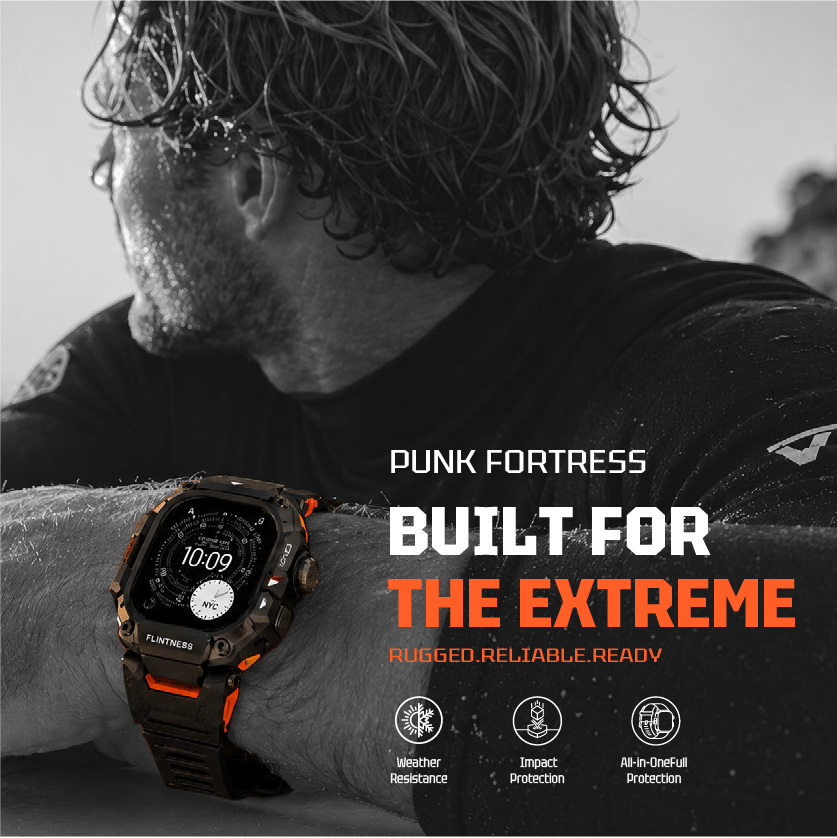 Punk Fortress Style Ultimate Protection for Extreme Sport athlete iwatch Ultra 49MM