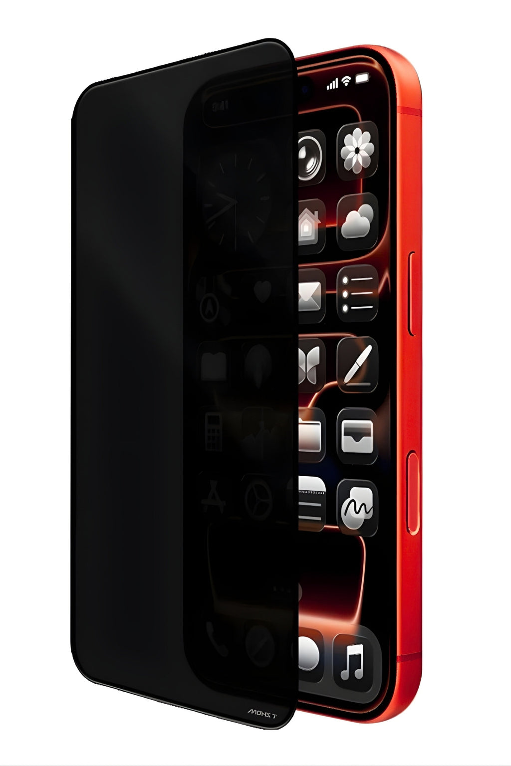 iPhone 14 Temperli Cam Ekran Koruyucu | Mohseven Safir Kaplama Privacy Hayalet - 40KG Darbe Dayanımı