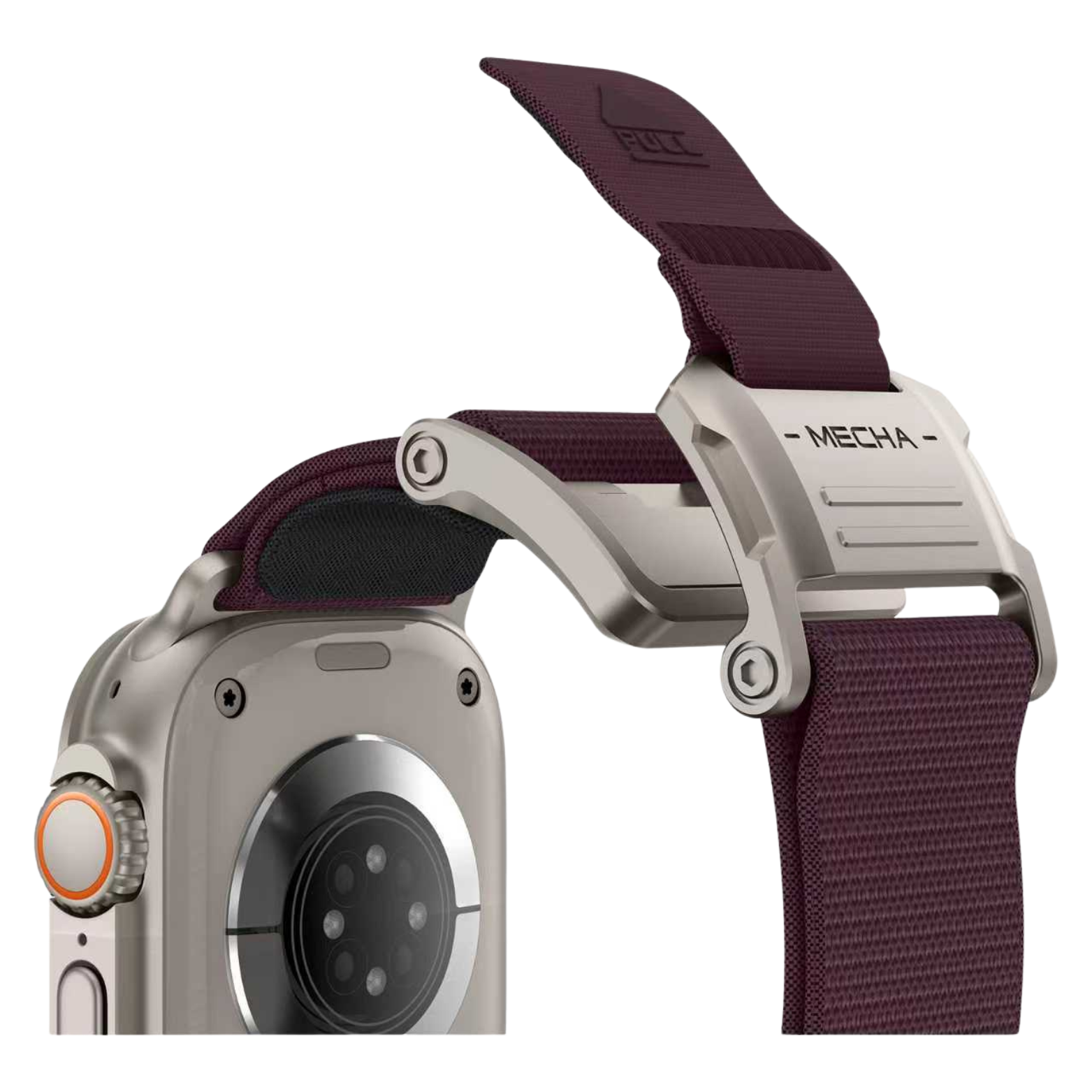 Mecha Band Sport Tarzı 301 Paslanmaz Çelik Manyetik Bağlantı iwatch S & Ultra 44MM~49MM