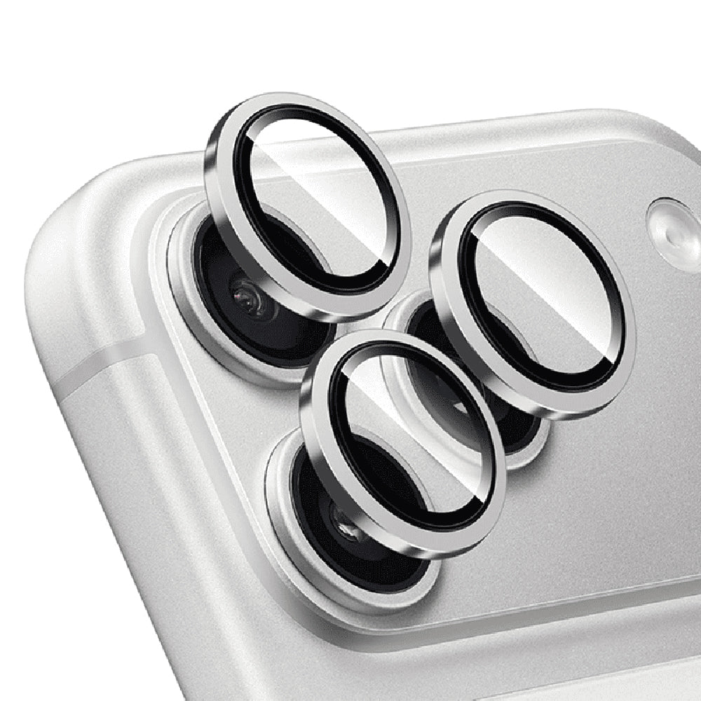 iPhone 14 Pro Max Mohseven Safir Yansıma Önleyici Kamera Lens Koruyucu - Gümüş renk ürün görseli