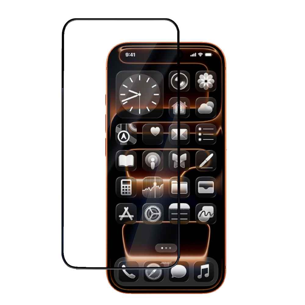 iPhone 15 Pro Max Mohseven Safir Coating HD 3D Tam Yapışkan Temperli Cam Ekran Koruyucu
