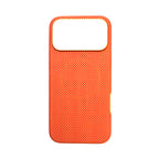 iPhone 17 Pro Max Kılıf M-safe Şarj Özellikli Mohseven 1500D Aramid Fiber Kapak - Turuncu-Gold renk ürün görseli