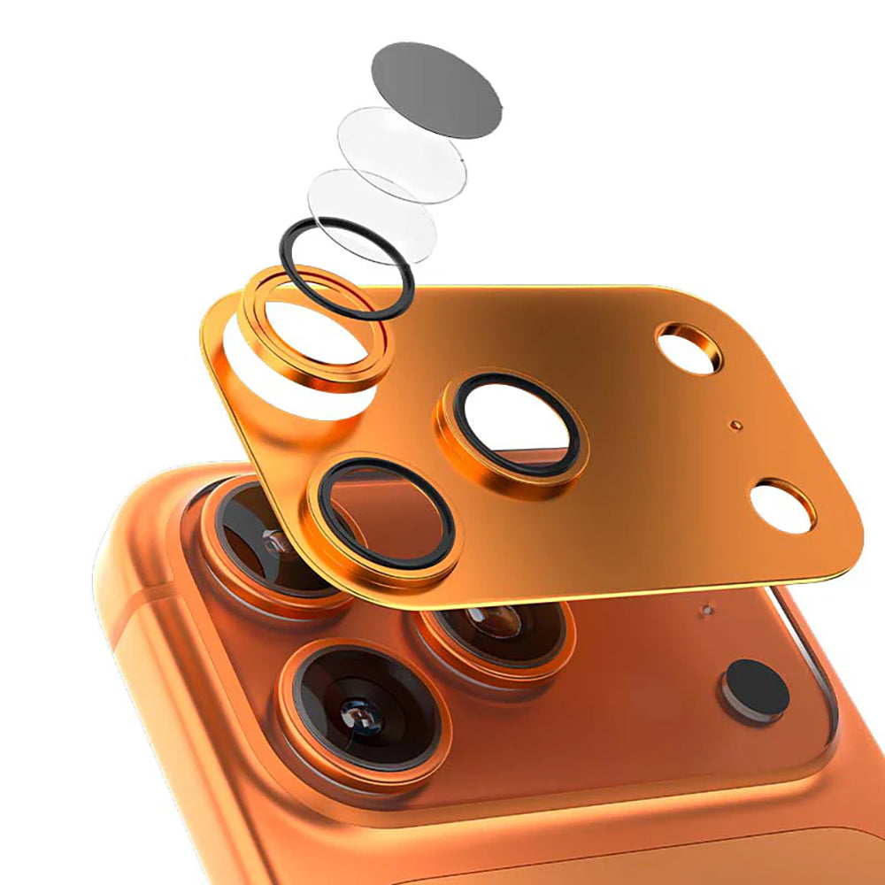 Apple iPhone 17 Pro - 17 Pro Max Mohseven Alüminyum Kaplamalı Safir Anti Reflective Kamera Lens Koruyucu