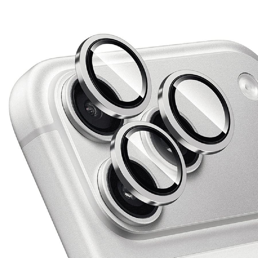 Apple iPhone 17 Pro Max Mohseven Safir Anti Reflective Kamera Lens Koruyucu Gümüş