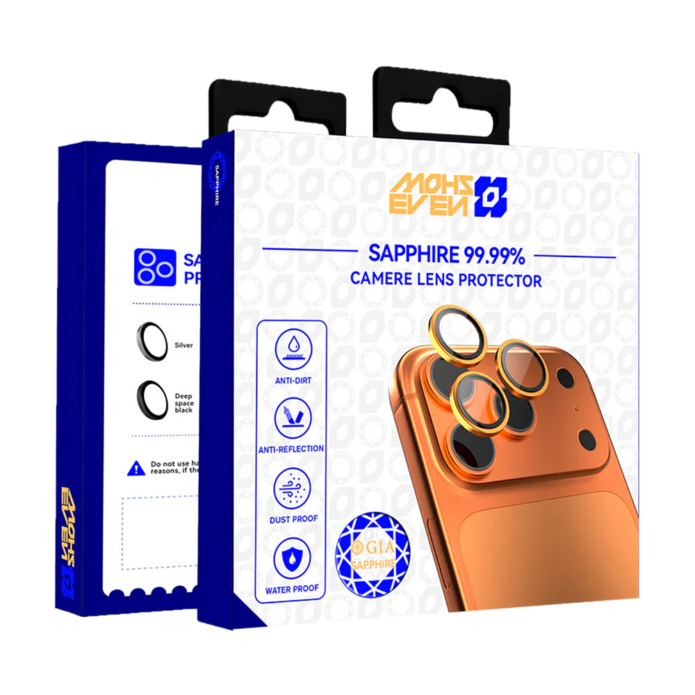 Apple iPhone Mohseven Gerçek Safir Kamera Lens Koruyucu Çekim Kalitesini Etkilemez Anti Reflective