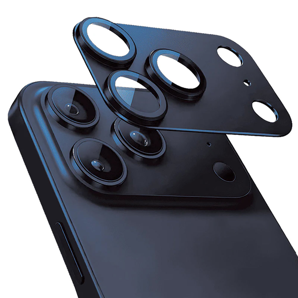 iPhone 17 Pro Mohseven Alüminyum Kaplamalı Safir Yansıma Önleyici Kamera Lens Koruyucu - Lacivert renk ürün görseli