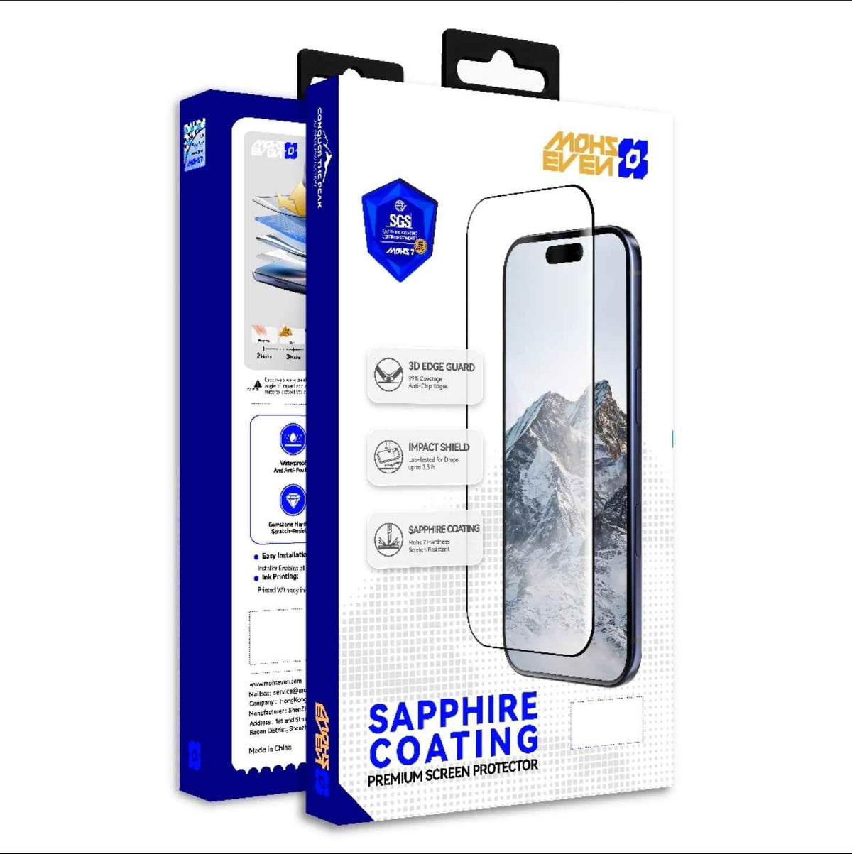 iPhone 17 Pro Mohseven M7 HD Safir Kaplama Temperli Cam Ekran Koruyucu + Kolay Uygulama Aparatı