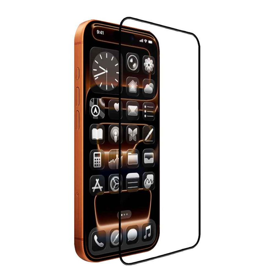 iPhone 17 Pro Mohseven Pure Safir Coating HD 3D Tam Yapışkan Temperli Cam Ekran Koruyucu