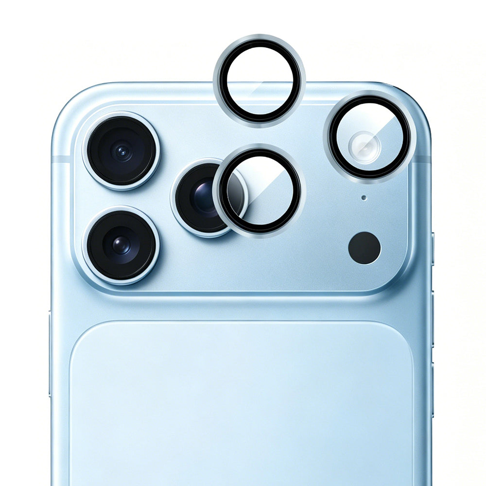 iPhone 18 Pro Max Mohseven Safir Tekli Alüminyum Safir Kamera Lens Koruyucu - Mavi renk ürün görseli