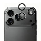 iPhone 18 Pro Max Mohseven Safir Tekli Alüminyum Safir Kamera Lens Koruyucu - Koyu Gri renk ürün görseli