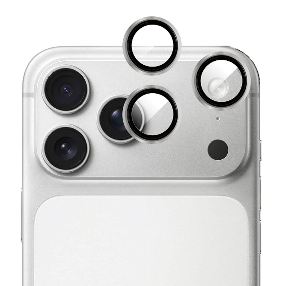 iPhone 18 Pro Max Mohseven Safir Tekli Alüminyum Safir Kamera Lens Koruyucu - Gümüş renk ürün görseli
