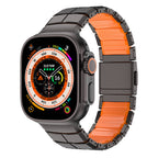 Apple Watch 10 46mm Mohseven Apple Watch Titancore No.1 Metal Kordon - Siyah-Turuncu renk ürün görseli