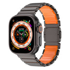 Apple Watch 42mm Mohseven Apple Watch Titancore No.2 Çelik Kordon - Siyah-Turuncu renk ürün görseli