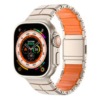 Apple Watch 44mm Mohseven Apple Watch Titancore No.1 Metal Kordon - Titanyum-Turuncu renk ürün görseli