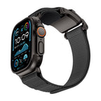 Apple Watch 7 45mm Mohseven Apple Watch Mecha Sport Hasır Kordon - Siyah-Gri renk ürün görseli