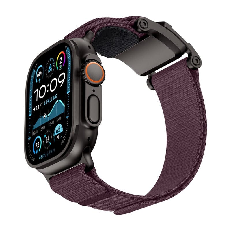 Apple Watch Seri 44mm Mohseven iWatch Mecha Sport Hasır Premium Kordon - Mohseven TR