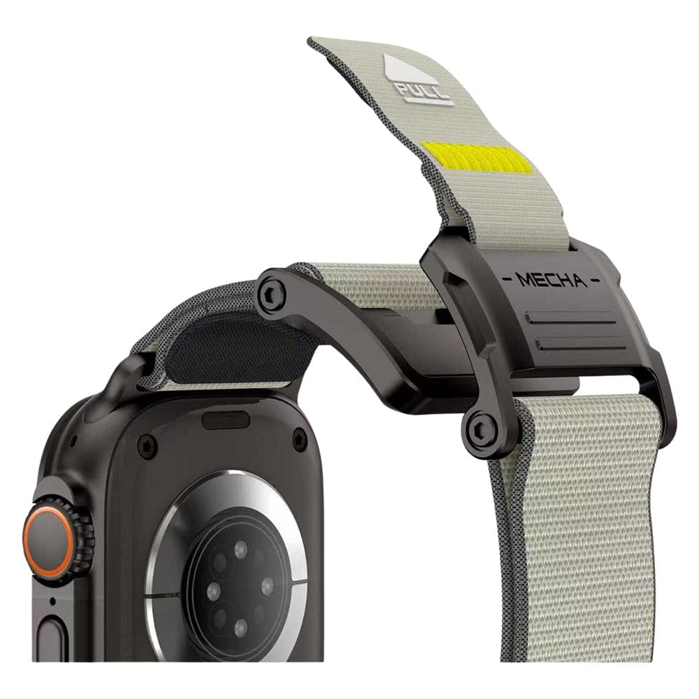 Apple Watch Seri 44mm Mohseven iWatch Mecha Sport Hasır Premium Kordon - Mohseven TR