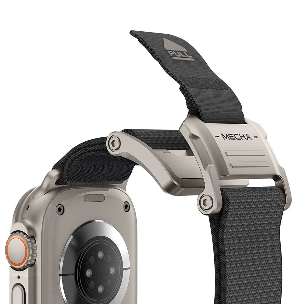 Apple Watch Seri 44mm Mohseven iWatch Mecha Sport Hasır Premium Kordon - Mohseven TR