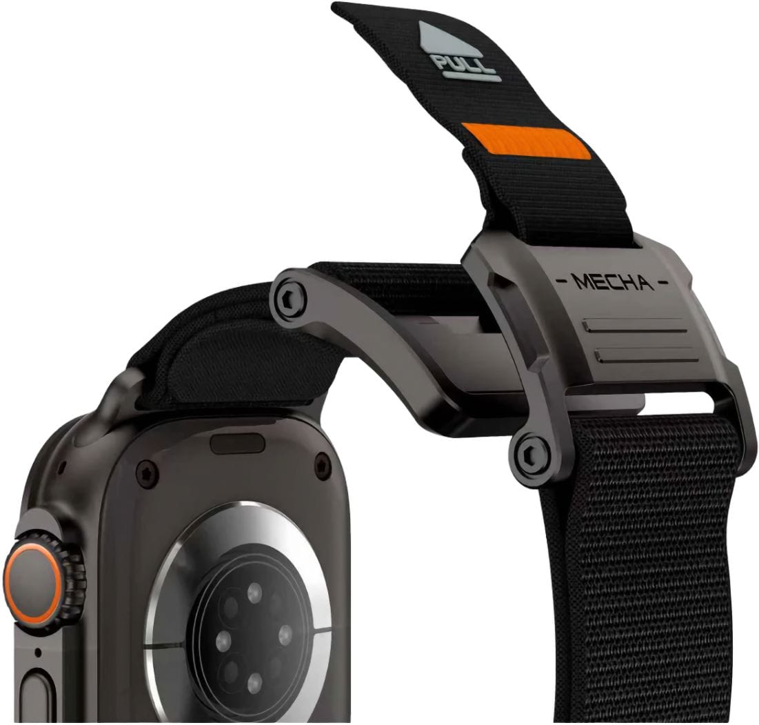 Apple Watch Seri 44mm Mohseven iWatch Mecha Sport Hasır Premium Kordon - Mohseven TR