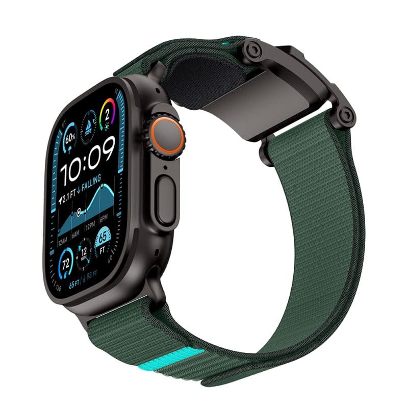 Apple Watch Seri 44mm Mohseven iWatch Mecha Sport Hasır Premium Kordon - Mohseven TR