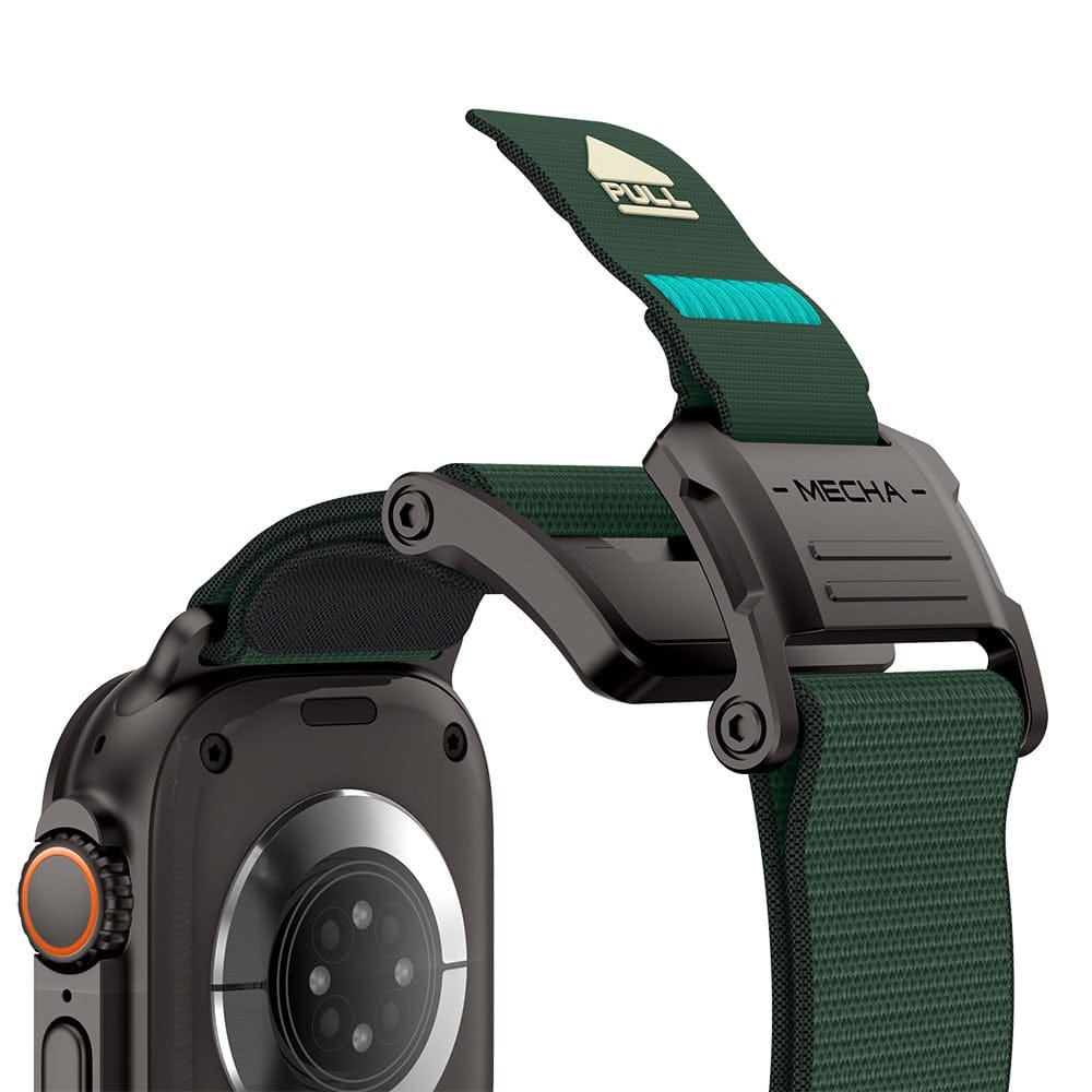 Apple Watch Seri 44mm Mohseven iWatch Mecha Sport Hasır Premium Kordon - Mohseven TR