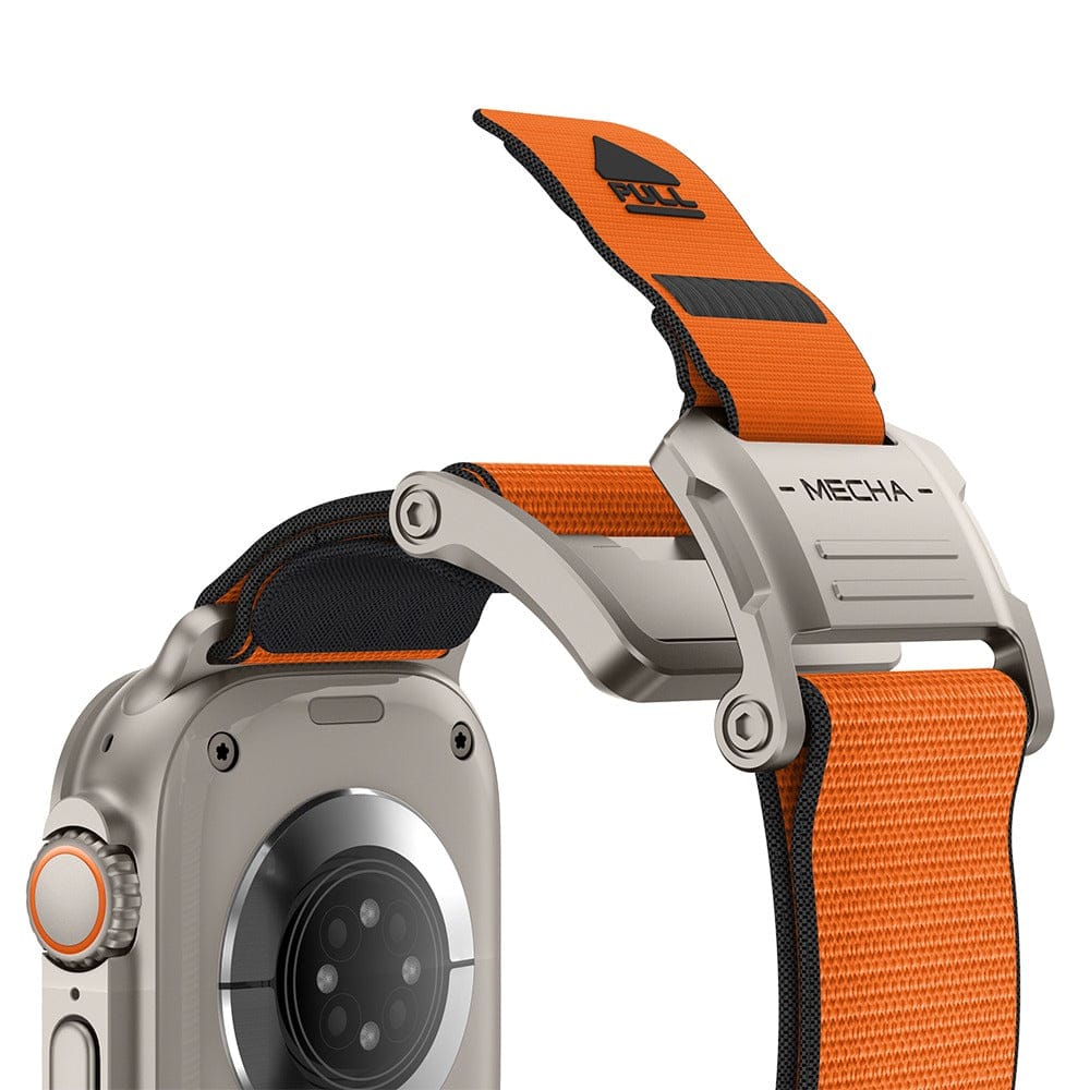 Apple Watch Seri 44mm Mohseven iWatch Mecha Sport Hasır Premium Kordon - Mohseven TR