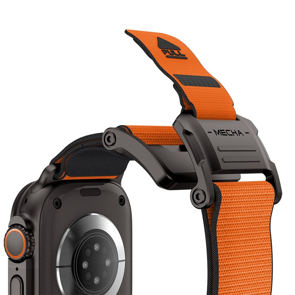 Apple Watch Seri 44mm Mohseven iWatch Mecha Sport Hasır Premium Kordon - Mohseven TR