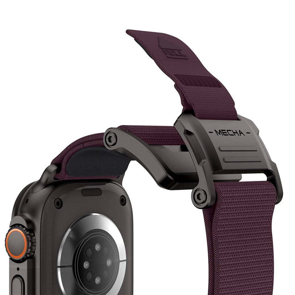 Apple Watch Seri 44mm Mohseven iWatch Mecha Sport Hasır Premium Kordon - Mohseven TR