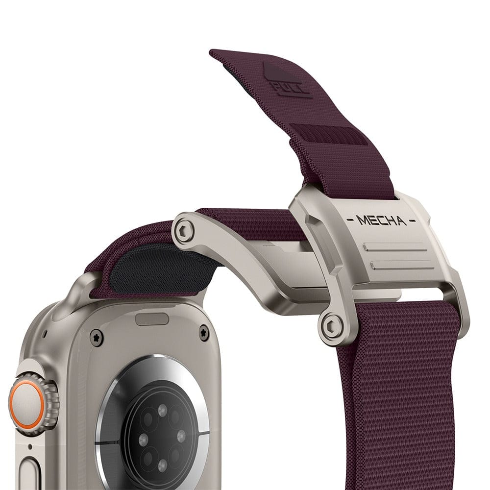 Apple Watch Seri 44mm Mohseven iWatch Mecha Sport Hasır Premium Kordon - Mohseven TR