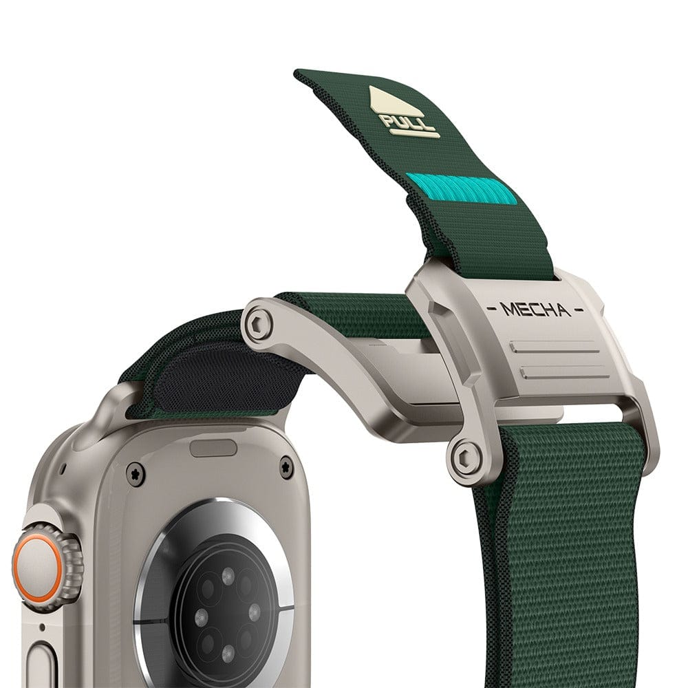 Apple Watch Seri 44mm Mohseven iWatch Mecha Sport Hasır Premium Kordon - Mohseven TR