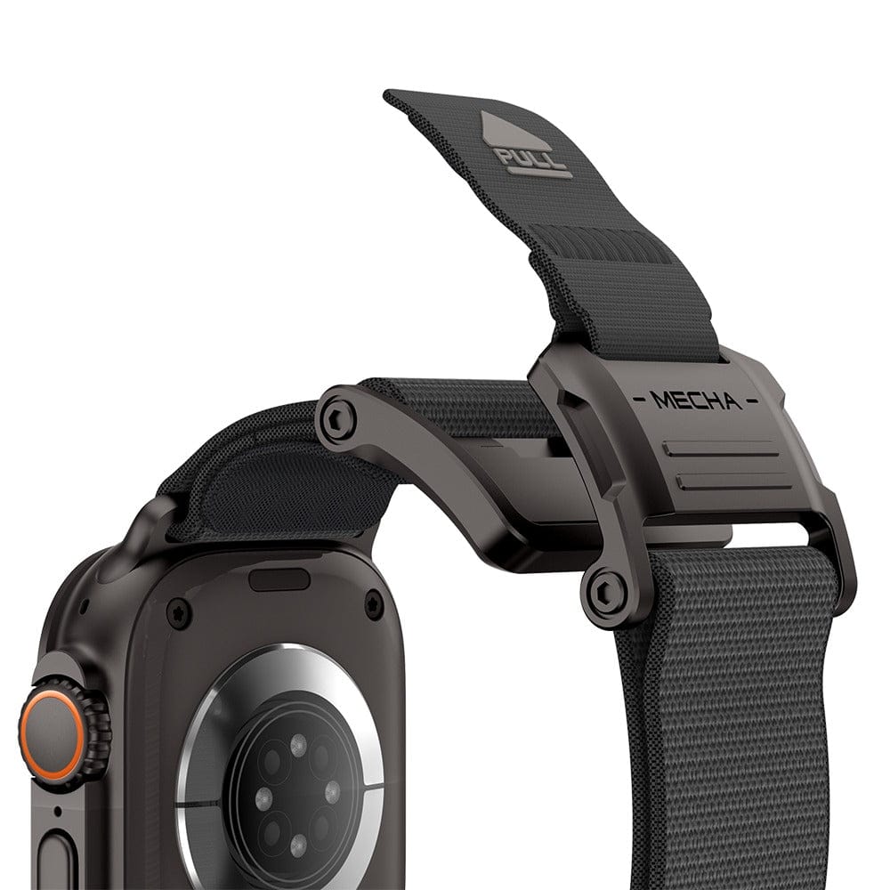 Apple Watch Seri 44mm Mohseven iWatch Mecha Sport Hasır Premium Kordon - Mohseven TR