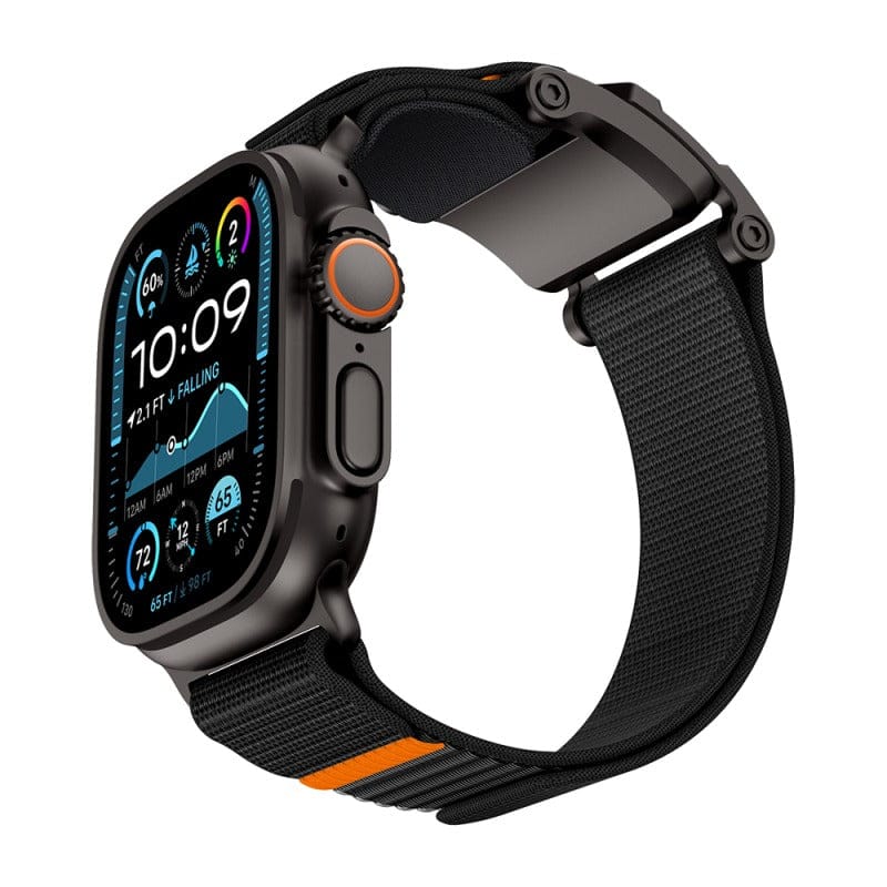 Apple Watch Seri 44mm Mohseven iWatch Mecha Sport Hasır Premium Kordon - Mohseven TR