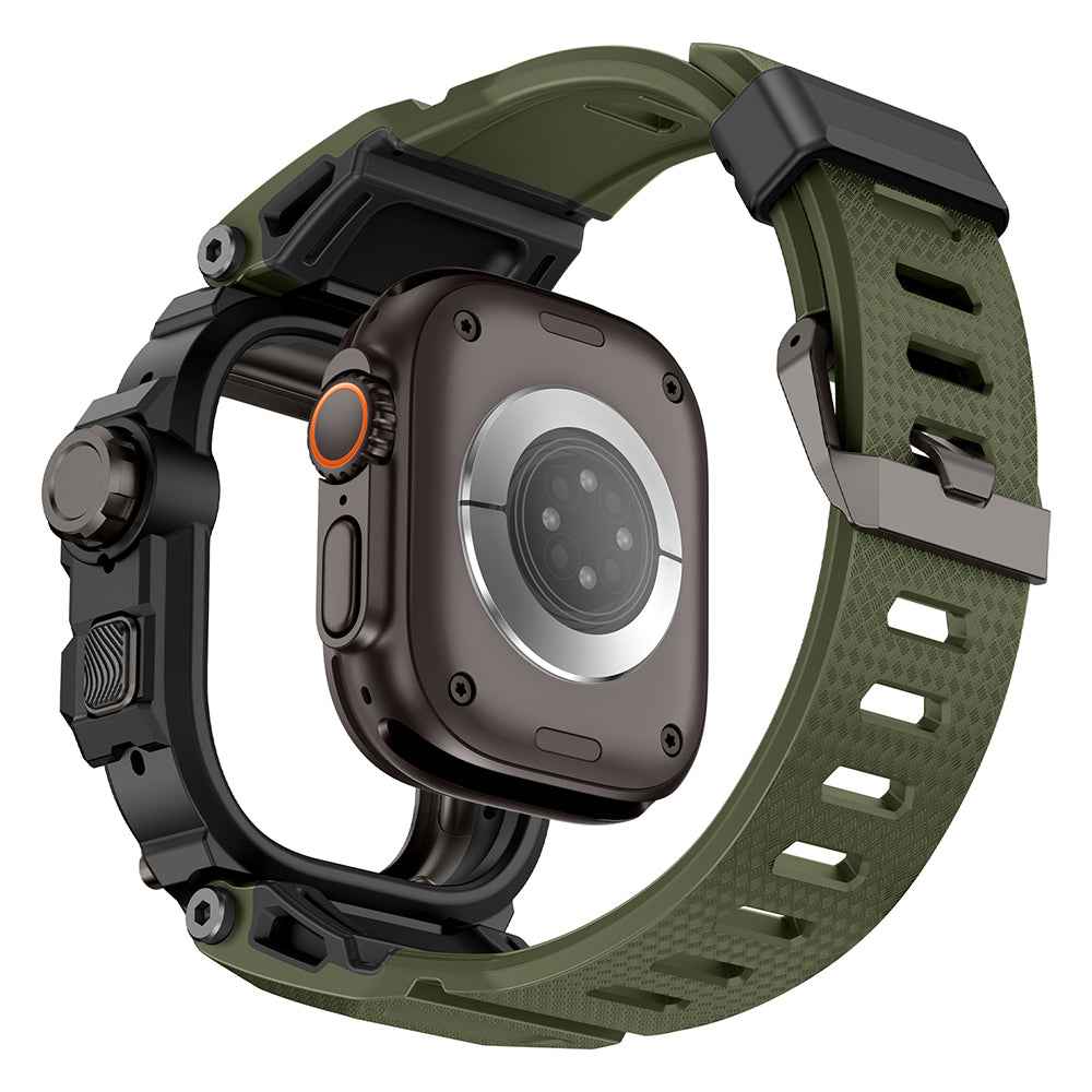 Apple Watch Ultra 49mm Mohseven Apple Watch Punk Fortress Serisi Kasa Koruyuculu Silikon Kordon