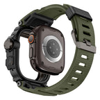 Apple Watch Ultra 49mm Mohseven Apple Watch Punk Fortress Serisi Kasa Koruyuculu Silikon Kordon