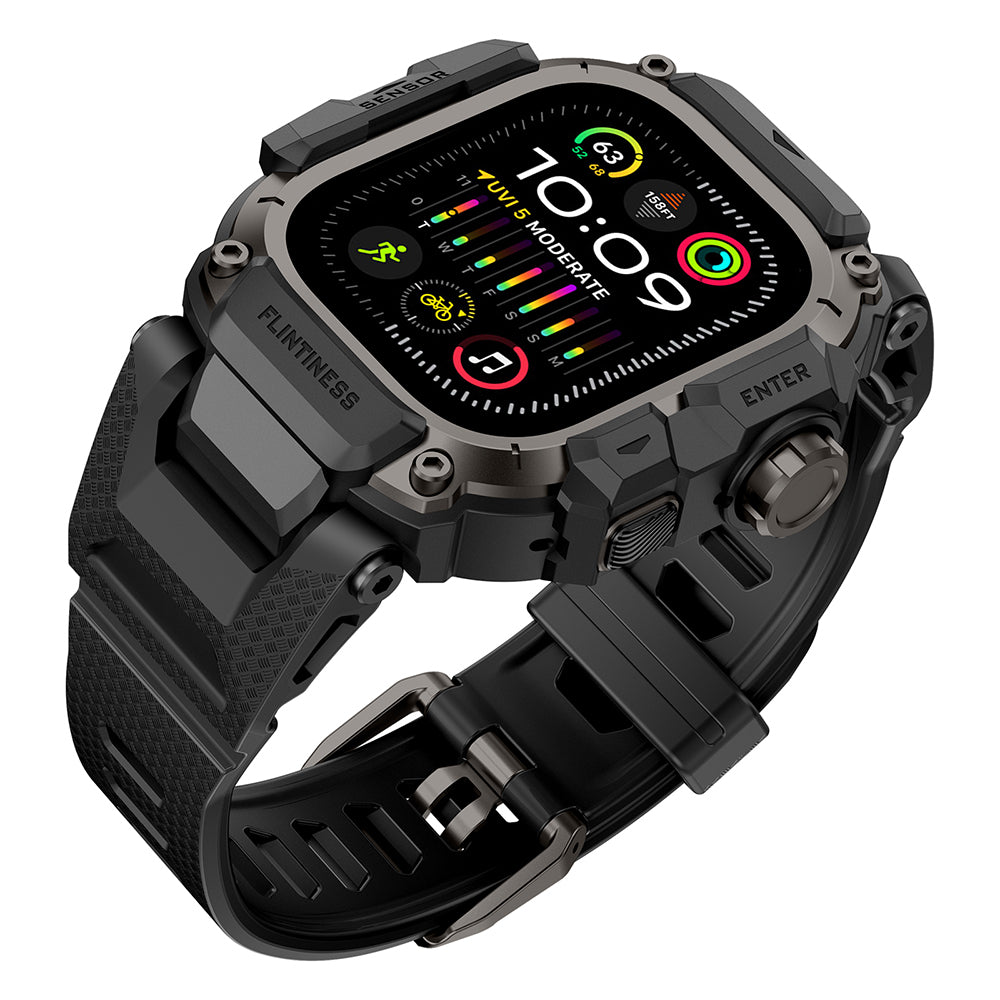 Apple Watch Ultra 49mm Mohseven Apple Watch Punk Fortress Serisi Kasa Koruyuculu Silikon Kordon ürün görseli