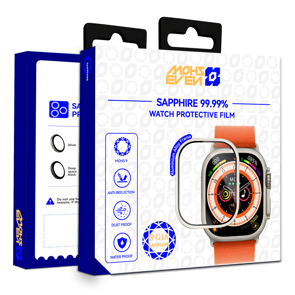 Apple Watch Ultra 49mm Mohseven Apple Watch Serisi Safir Akıllı Saat Temperli Cam Ekran Koruyucu ürün görseli