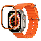 Apple Watch Ultra 49mm Mohseven Apple Watch Serisi Safir Akıllı Saat Temperli Cam Ekran Koruyucu - Turuncu renk ürün görseli