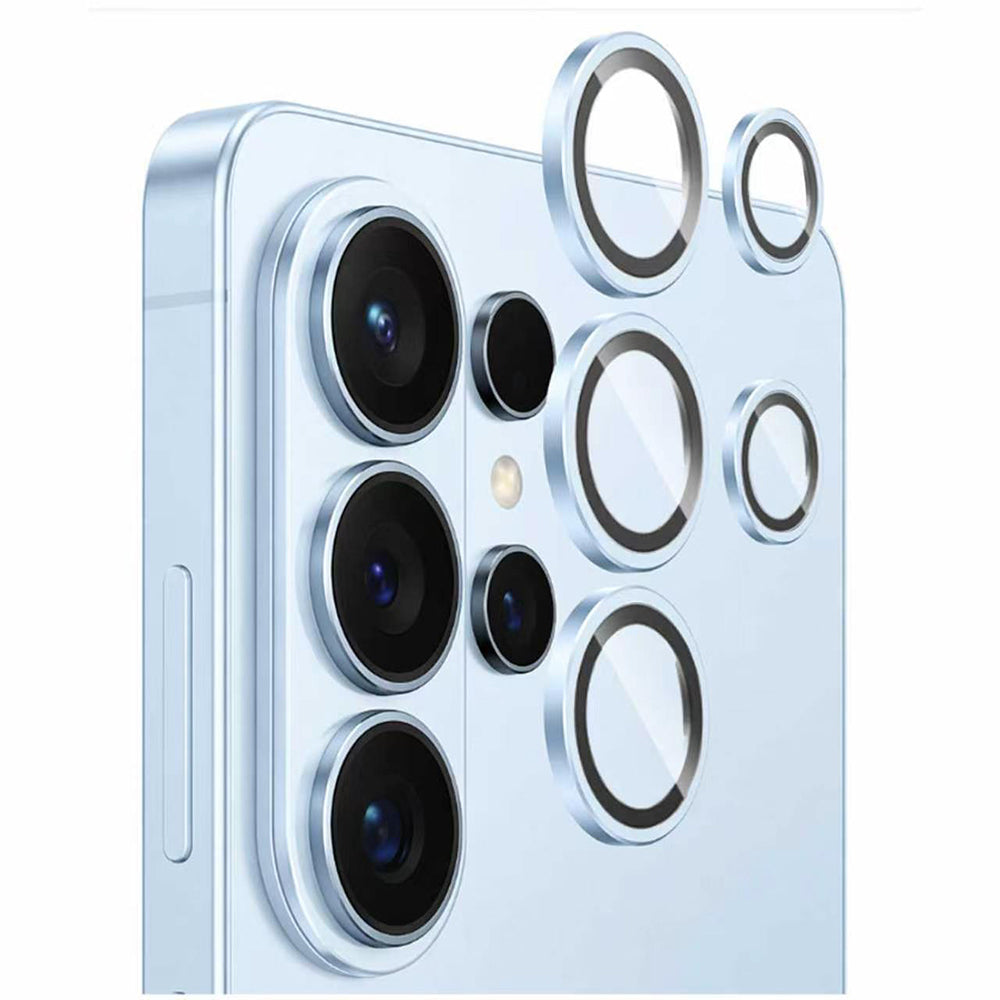 Galaxy S26 Ultra Mohseven Safir Tekli Alüminyum Safir Kamera Lens Koruyucu - Açık Mavi renk ürün görseli